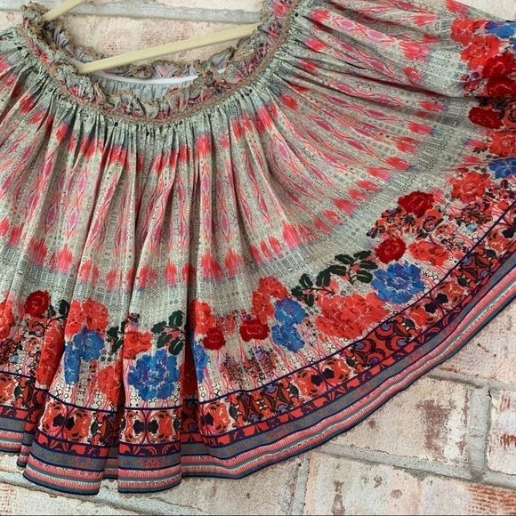 EUC Anthro Bhanuni Jyoti Villa Crop Top Swing GORG - Picture 4 of 12